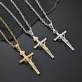 thumbnail image 4 of Lovelords Fashion Crucifix Jesus Christ Men Jewelry 14K Gold Cross Pendant With Neck Chain Necklaces For Man Women, 4 of 7