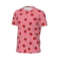 thumbnail image 5 of Rocae Strawberries for Men's Mesh Quick-Dry Short Sleeve Workout T-Shirt,Mens Crew Neck Tee Lightweight Soft Classic T Shirts 3X-Large, 5 of 9