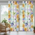 thumbnail image 5 of Outdoor Curtains for Patio Waterproof, Sunflowers Outdoor Privacy Panels Grommet, Spring Flowers Butterflies Hydrangea Watercolor Blackout Outside Curtains for Porch/Cabana 54"x84", 1 Panel, 5 of 8