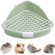 thumbnail image 1 of Inodoro para animales pequeños con gancho, triángulo antisalpicaduras, hámster, conejo, hurón, bandeja de arena pequeña en ángulo ER, 1 of 5