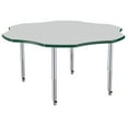 thumbnail image 6 of ECR4Kids 60in Flower Everyday T-Mold Adjustable Activity Table Grey/Green/Silver - Super Leg, 6 of 8
