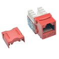 thumbnail image 1 of Cat6 Cat5e Style Punch Down Keystone Jack Red, 1 of 1