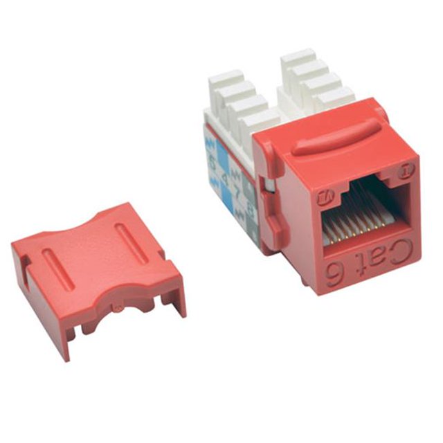 Cat6 Cat5e Style Punch Down Keystone Jack Red
