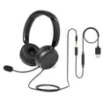 thumbnail image 1 of Auriculares con micrófono Amazon Basics con cable, plegables, negros, supraaurales, 1 of 5