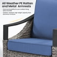 thumbnail image 6 of Arnahaishe Wicker Swivel Rocking Glider Chairs Set of 2 with Blue Cushions, All-Weather Outdoor Patio Chairs, 6 of 11