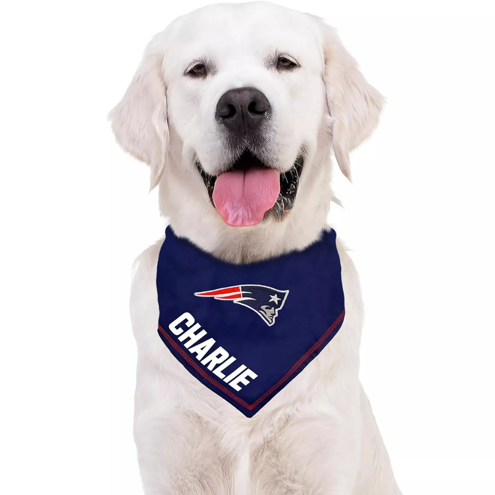 Pets First NFL Personalized Tie Bandana for Dogs & Cats Customizable Dog Bandana
