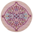 thumbnail image 2 of SAFAVIEH Bellagio Rio Floral Wool Area Rug, Pink/Multi, 5' x 5' Round, 2 of 11