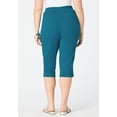 thumbnail image 2 of Roaman's Women's Plus Size Petite Plus Size Soft Knit Relaxed Pull-On Capri Pant, 2 of 6