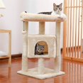 thumbnail image 3 of Pefilos 29" Cat Tree Tower for Indoor Cats Cat Condo with Sisal Scratching Posts, Plush Perch, Cat Bed Furniture, Beige, 3 of 16