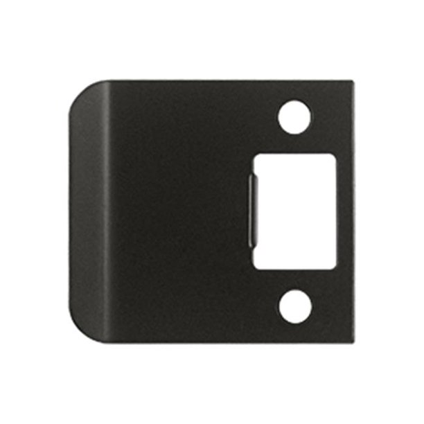 2.25 in. Overall Extended Lip Strike Plate, Oil Rubbed Bronze Solid