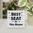thumbnail image 4 of Zomyto 5"x5" Country Humor Bathroom Saying Wood Box Sign Decor Desk Sign Best Seat in the House Wooden Box Block Sign Home Shelf Wall Decoration, 4 of 5