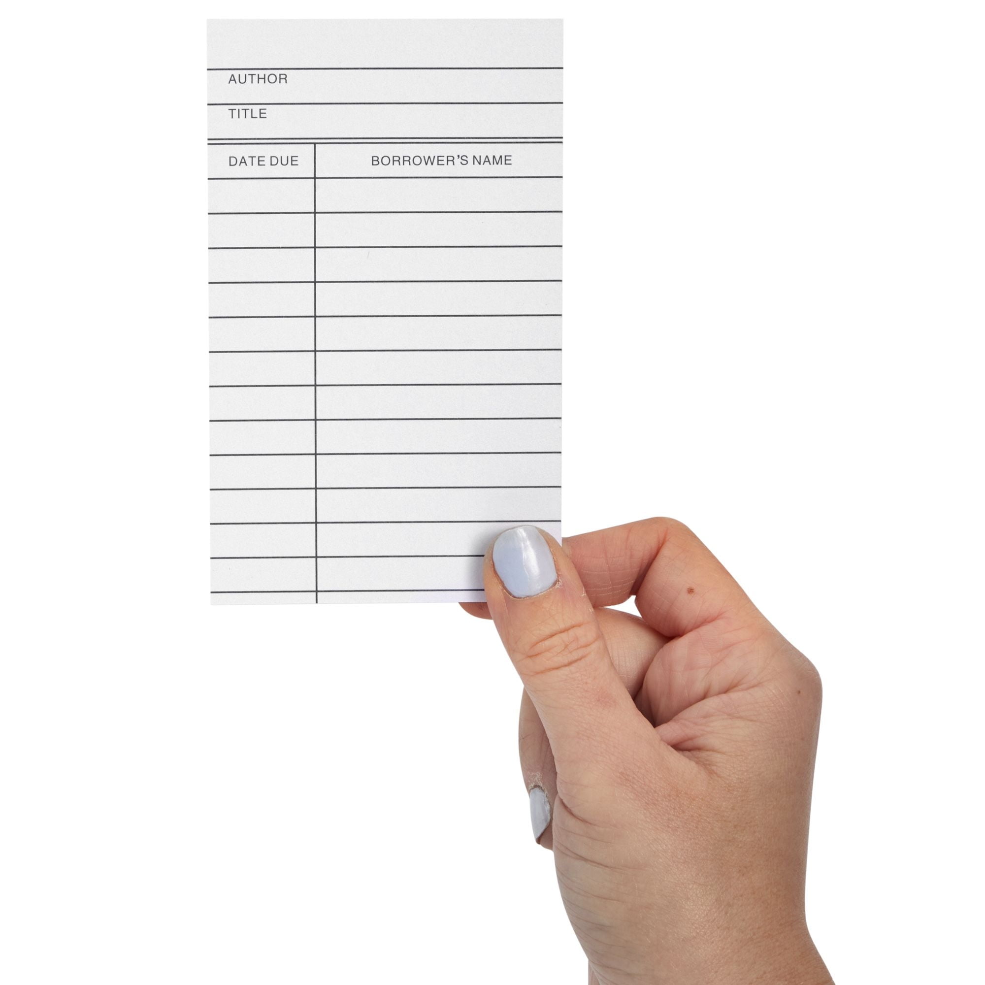 Sustainable Greetings Library Cards 3x5 Inches Double-Sided