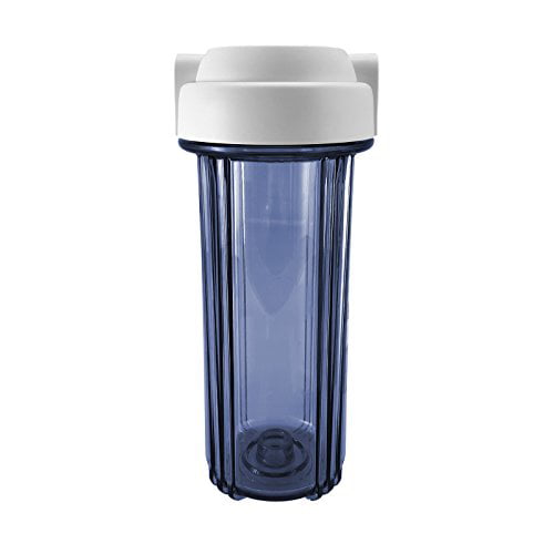 Hydronix HF2 Clear Standard 10 x 2.5 Inch Water Filter Housing 1/4 FPT 