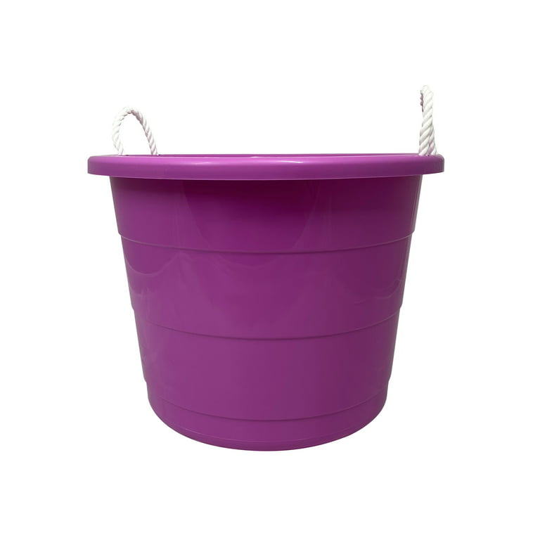 Homz 17 Gallon Indoor Outdoor Storage Bucket W/Rope Handles, Bold Lime –  Tuesday Morning