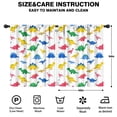 thumbnail image 2 of Blackout Kids Curtains,White Colorful Dinosaurs Pattern Childrens Insulated Curtains Set Of 2,Bedroom Essentials,Toddler Room Decor 42"x54", 2 of 5