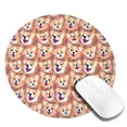 thumbnail image 2 of Disketp Corgi Head with Floal Small Mouse Pad 7.9x7.9 Inches,Washable Round Mousepad for Office Laptop Computer,Non-Slip Rubber Base Mouse Pads for Wireless Mouse, 2 of 8