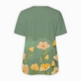 thumbnail image 4 of Dyegold Summer Tops for Women 2023 Trendy, Casual Plus Size Tops for Women Dressy Sunflower Print Shirts Tee Short Sleeve Half V-Neck Blouse Casual Comfy ​Tops, 4 of 5