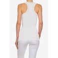 thumbnail image 2 of Women's Juniors' V-Neck Racer Back Tank With Lace Strap - One Size - White, 2 of 5
