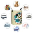 thumbnail image 6 of ZNDUO Round Laundry Basket, Waterproof Collapsible Laundry Baskets with Handles, Small Size - Futuristic Creative Graphics Design Pattern, 6 of 8
