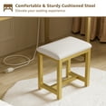 thumbnail image 7 of Gold Vanity Desk with Mirror and Light- Makeup Vanity Set Table with Chair, Storage, Lighted Mirror, 8 Large Fabric Drawers & Power Outlet, Dressing Table Vanities For Girls Bedroom, 7 of 7