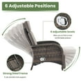 thumbnail image 4 of POCASSY Outdoor Recliner Chairs Set of 2 with Side Table, Adjustable Reclining Patio Chair with Cushion, Wicker Outdoor Chaise Lounge with Adjustable Backrest and Footrest, Ideal for Pool Deck, Gray, 4 of 9