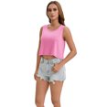 thumbnail image 3 of DARING DIVA Women's High Low Sleeveless Flowy Tank Top Yoga Workout Shirt S Hot Pink, 3 of 7
