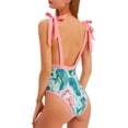 thumbnail image 3 of Traje de baño de una pieza Jollkichay retro con estampado floral con cobertura para mujer, 3 of 7