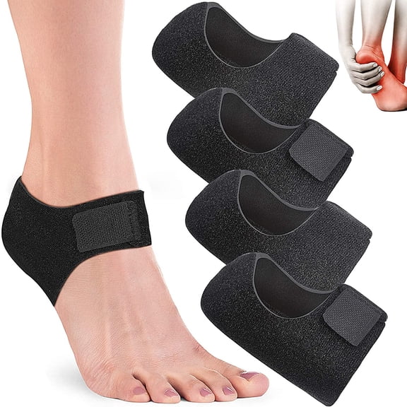 Heel Protectors Cups for Plantar Fasciitis,Heel Cups for Women Men Heels Spur Pain Relief - Heel Inserts Pads for Achilles Tendonitis Dry Cracked Heel Support Cushion 4 Pieces