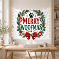 thumbnail image 5 of Merry Christmas Wreath Tapestry Wall Hanging, 5 of 7