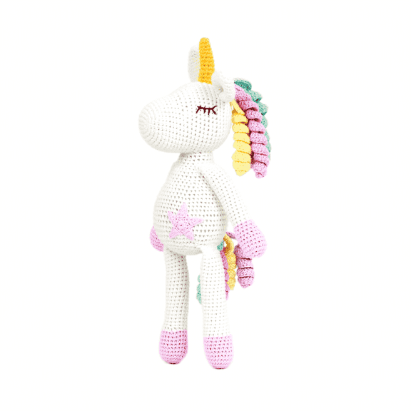 Crochet Handmade Large Unicorn Amigurumi Toy – Soft, Charming, and Ideal for Gifts and Home Decor