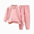 thumbnail image 5 of TOWED22 Toddler Baby Girl Boy Clothes 2pcs Cotton Graphic Print Long Sleeve Tee Elastic Joggers Pants Fall Winter Outfits Casual Clothing(Pink,15-17 Y), 5 of 5