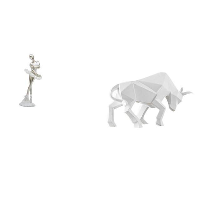 Figura de bailarina, estatua de niña de ballet, estatua de toro de resina moderna, adorno de escritorio, escultura con mano de obra fina, adecuada par