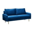 thumbnail image 4 of Hybition Velvet Sofa Modern Couch with Metal Legs for Living Room-Space Blue, 4 of 9