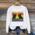 thumbnail image 3 of Halloween Sweatshirt Women Horror Movie Pumpkin Cat Graphic Sweatshirts Halloween Shirts Fall Crewneck Tops, 3 of 3