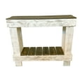 thumbnail image 3 of del Hutson Designs 38" Reclaimed Wood Rustic Entry Table, White/Dark Walnut, 3 of 7