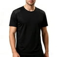 thumbnail image 2 of HBGVBA Mens Short Sleeve Tees,Short Sleeve Top for Men,Men's Solid Color Gym Casual Cool Touch Breathable Silk Short Sleeve T-Shirt, 2 of 5