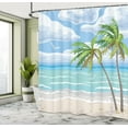 thumbnail image 5 of Ambesonne Graphic Beach Shower Curtain, Summer Coast Wind, 69"Wx70"L, Multicolor, 5 of 5