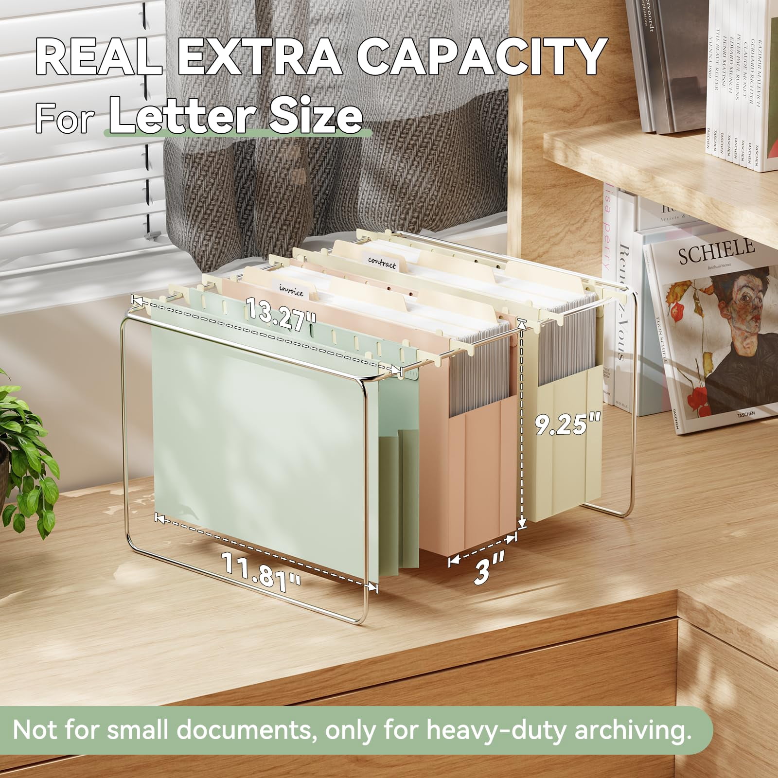 Plastic Extra Wide Hanging File Folder Letter Size Heavy Duty Reinforced 3" Expansion Accordian Pocket 6 Pack Filing Cabinet Folders With Tabs Pastel Color Organizer For Bulky Files