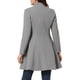 thumbnail image 3 of Abrigo de mujer de un solo botón, abrigo tipo peacoat A Line, abrigo exterior de invierno, talla XL, gris claro, 3 of 6