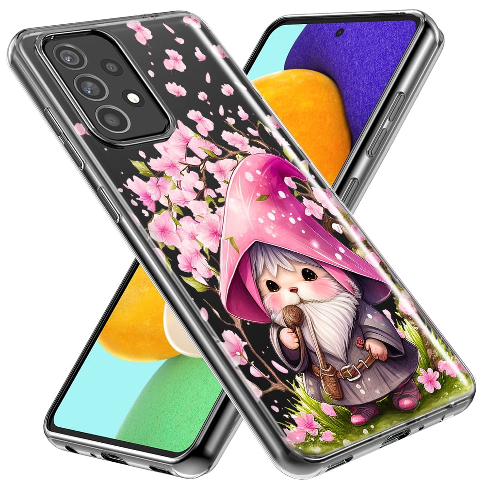 MUNDAZE Samsung Galaxy A21 Cute Pink Cherry Blossom Gnome Spring - Main Image