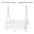 thumbnail image 6 of Ktaxon Patio Wooden Porch Swing for Courtyard & Garden, Heavy Duty 880 LBS Swing Chair Bench with Hanging Chains for Outdoors (White, 4 FT), 6 of 12