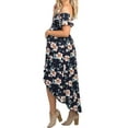 thumbnail image 2 of ZAXARRA Robe de Maternité pour Femmes, Manches Courtes Épaules Dénudées Imprimé Fleuri Robe de Grossesse, 2 of 5