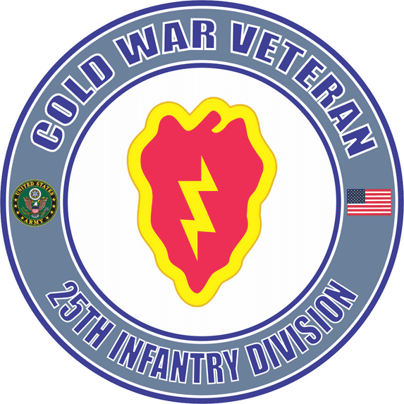 3.8 Inch U.S. Army Cold War 25th Infantry Veteran Decal