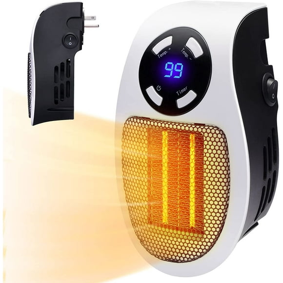 Wall Space Heater 350W Portable Electric Heater with Programmable Adjustable Thermostat, Overheat Protection, for Office Dorm Room