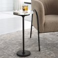 thumbnail image 2 of Uttermost Forge Contemporary Metal & Crystal Accent Table in Rustic Brown/Clear, 2 of 5