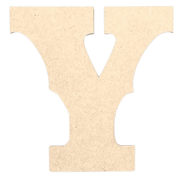 Krafty Supply 14" Tall Western Block - MDF Letter Y | 1/8" Thick | Unfinished Wooden Letters | Craft Alphabet Initials
