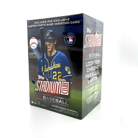 2021 Topps MLB Baseball Trading Cards Stadium Club Baseball Blaster Box- 40 Cards | 1 Wrapped Variation Box Loader