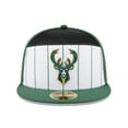 thumbnail image 2 of Men's New Era  White/Hunter Green Milwaukee Bucks 2025 NBA Tip Off Split Panel 59FIFTY Fitted Hat, 2 of 5