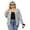 Gray, variant on NAYTOAO Women's Plus Size Jacket: Full‑Zip Long Sleeve Knit Bomber Jacket, Casual Lightweight Streetwear with Pockets for All‑Season Wear