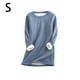 thumbnail image 4 of Minnieouse Ropa interior térmica de mujer portátil Color sólido reutilizable reemplazo de manga larga invierno otoño caliente mantenimiento camiseta de Prendas para la parte del cuerpo Azul S Minnieouse AP013396-25, 4 of 6